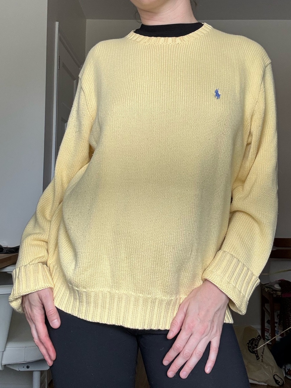 Ralph Lauren Pale Yellow Crewneck Sweater